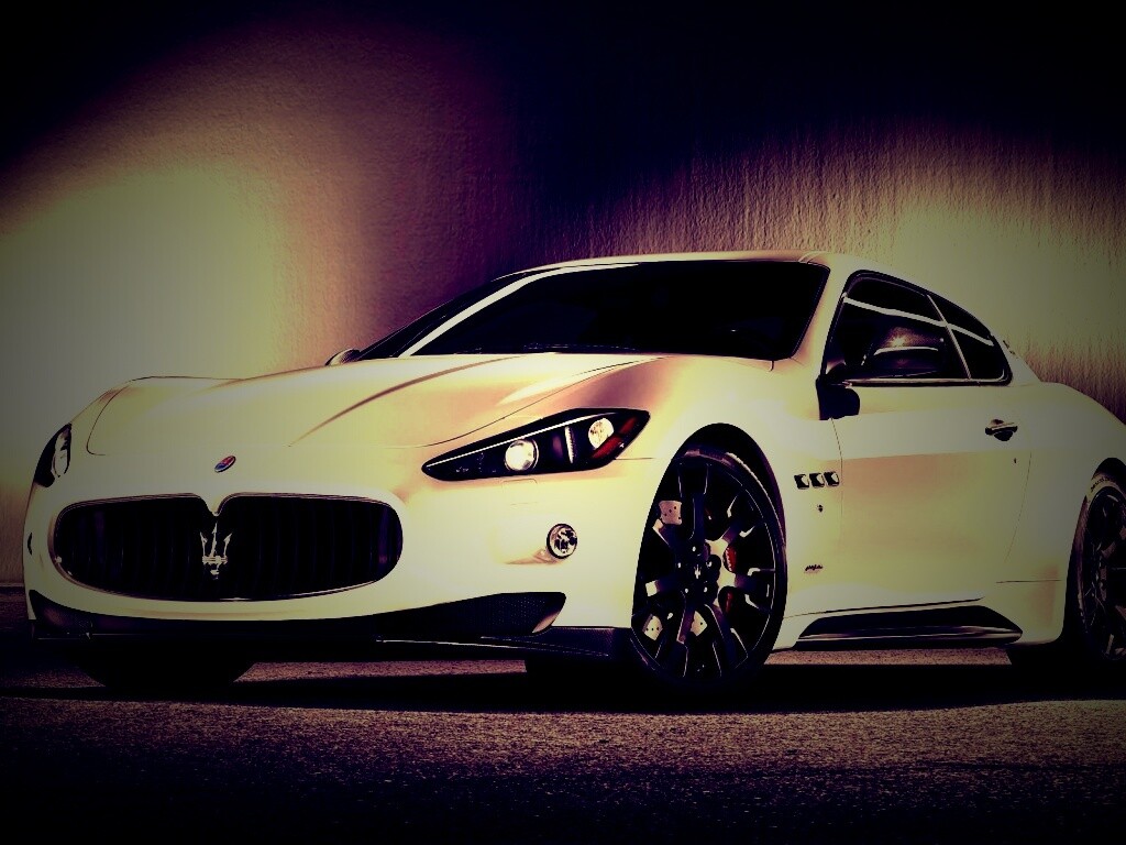 Белый Мазерати обои