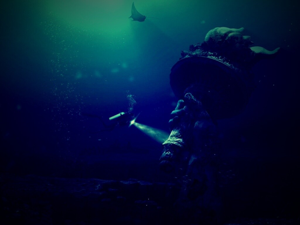 Затопленный Нью-Йорк обои