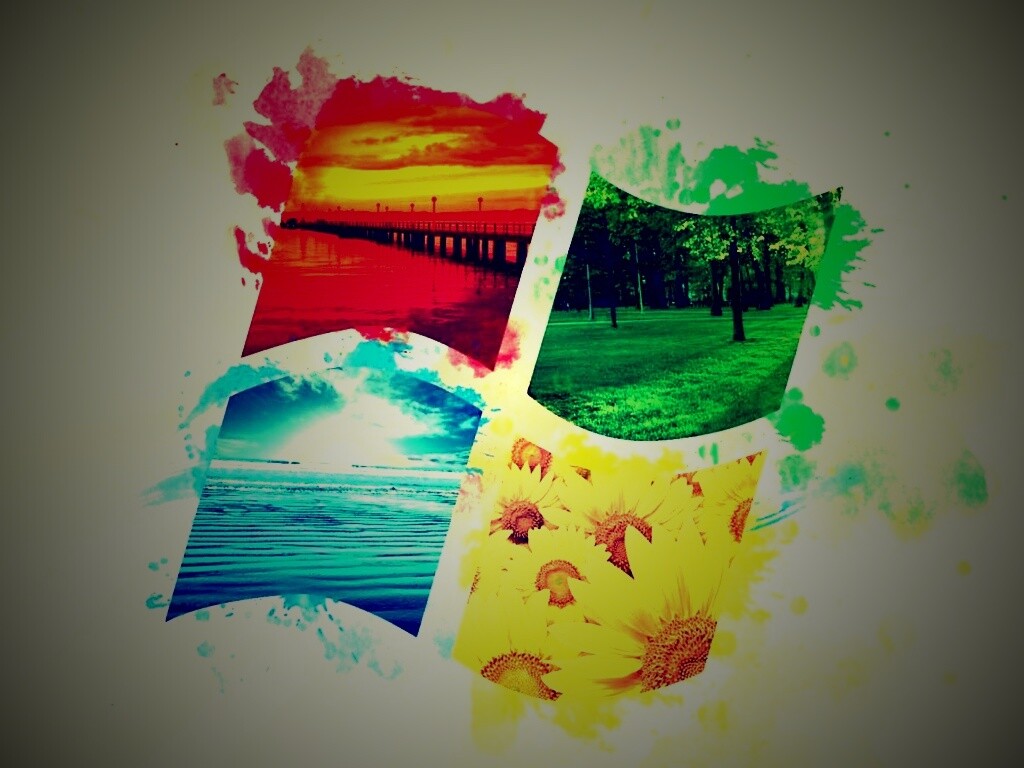 Логотип Winfdows bз фотографий природы обои