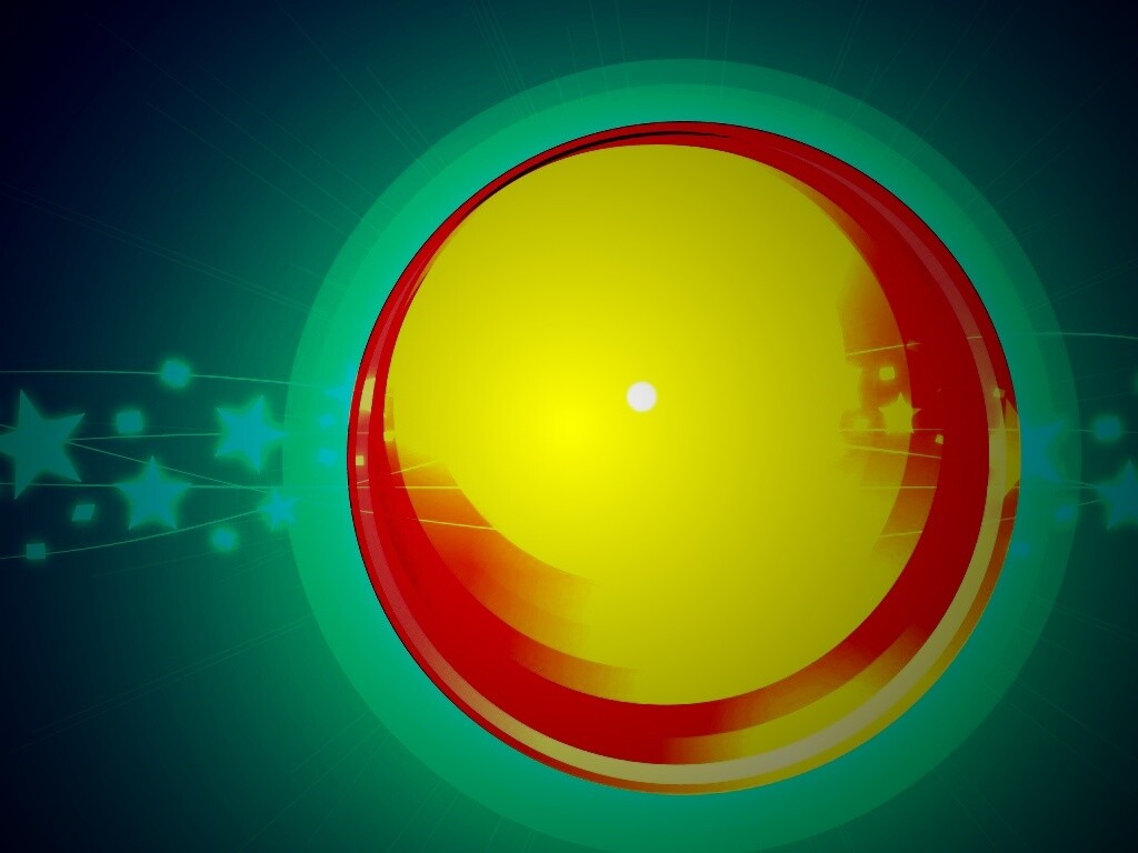 Большой красно-желтый круг обои