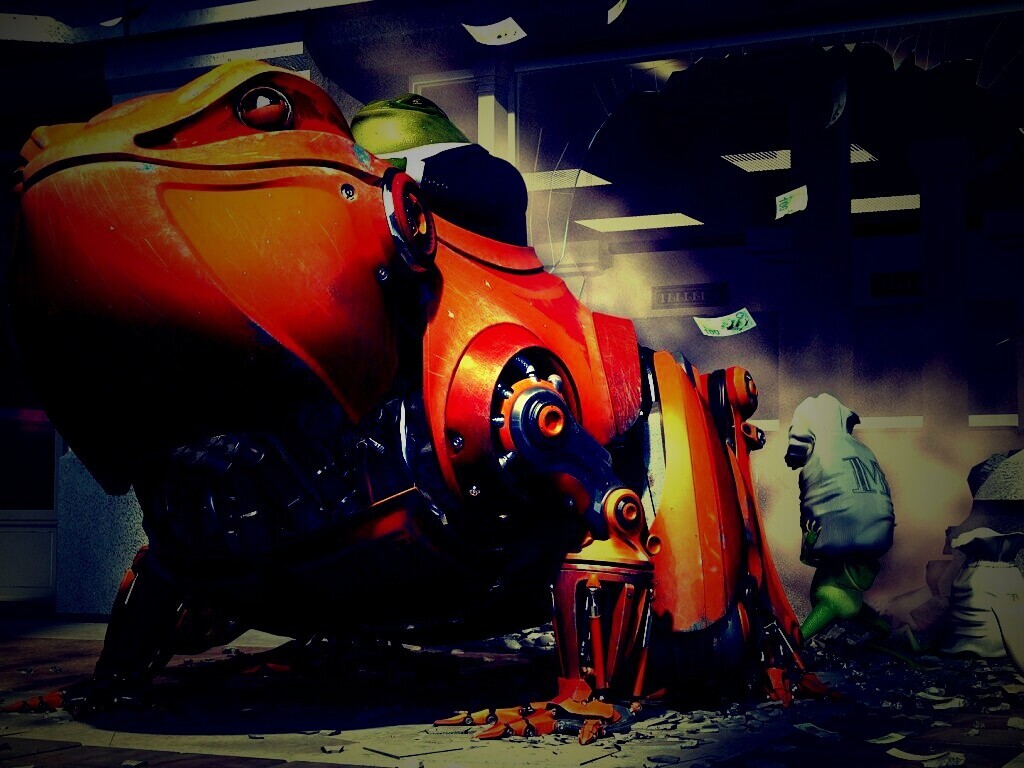 Боевой робот-жаба обои