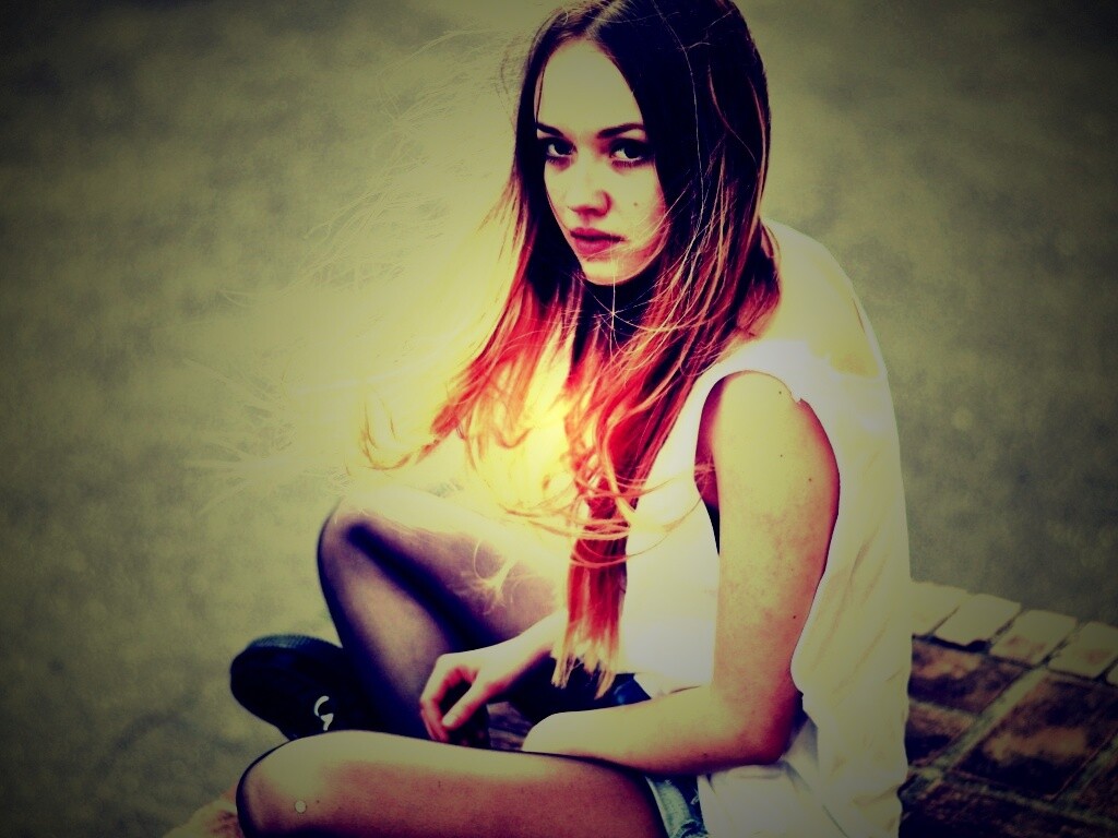 Девушка в образе модели обои