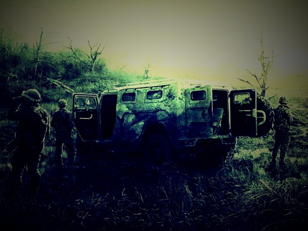 Солдаты из сталкера на болоте обои