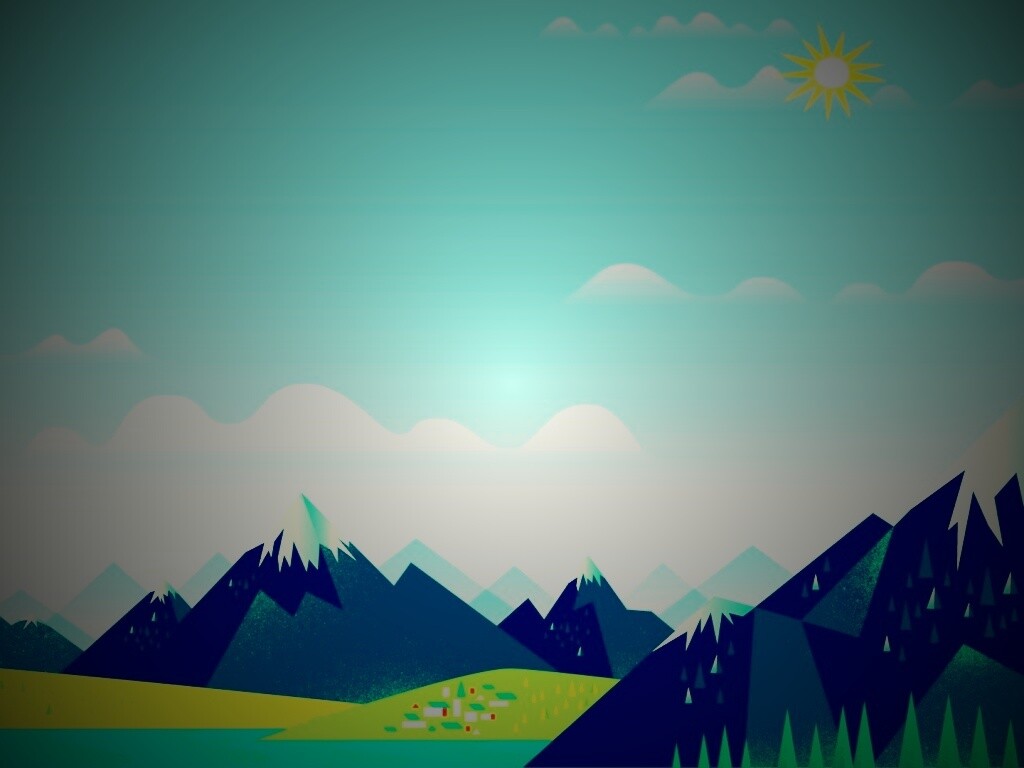 Векторный пейзаж обои