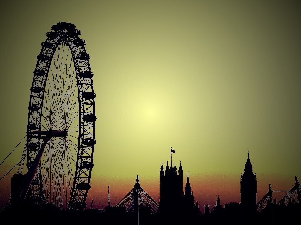 Силуэт Лондона обои