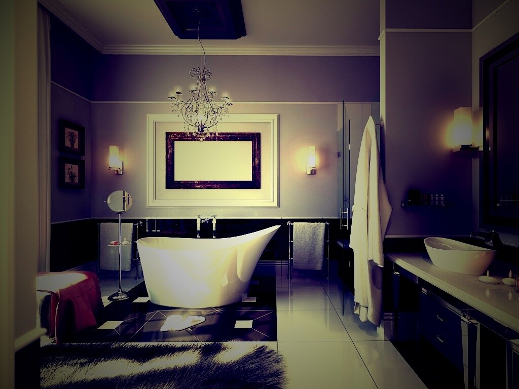 Современная ванна обои