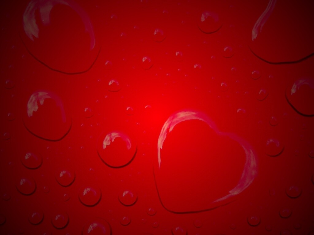 Капли на красном фоне обои