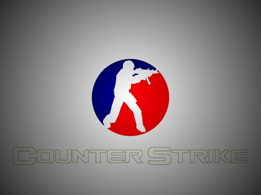 Логотип Counter Strike на белом фоне обои