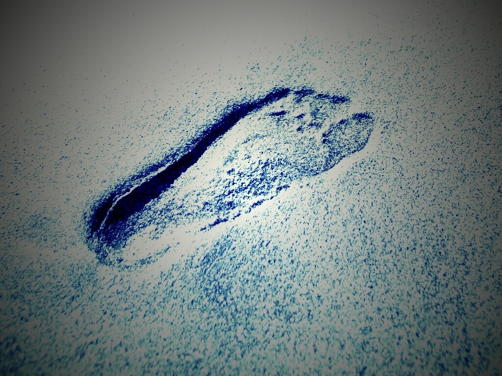 Отпечаток ноги обои