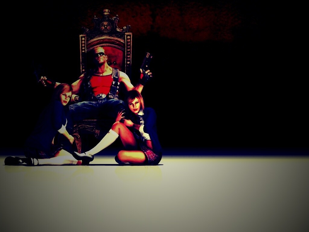 Duke Nukem на троне обои