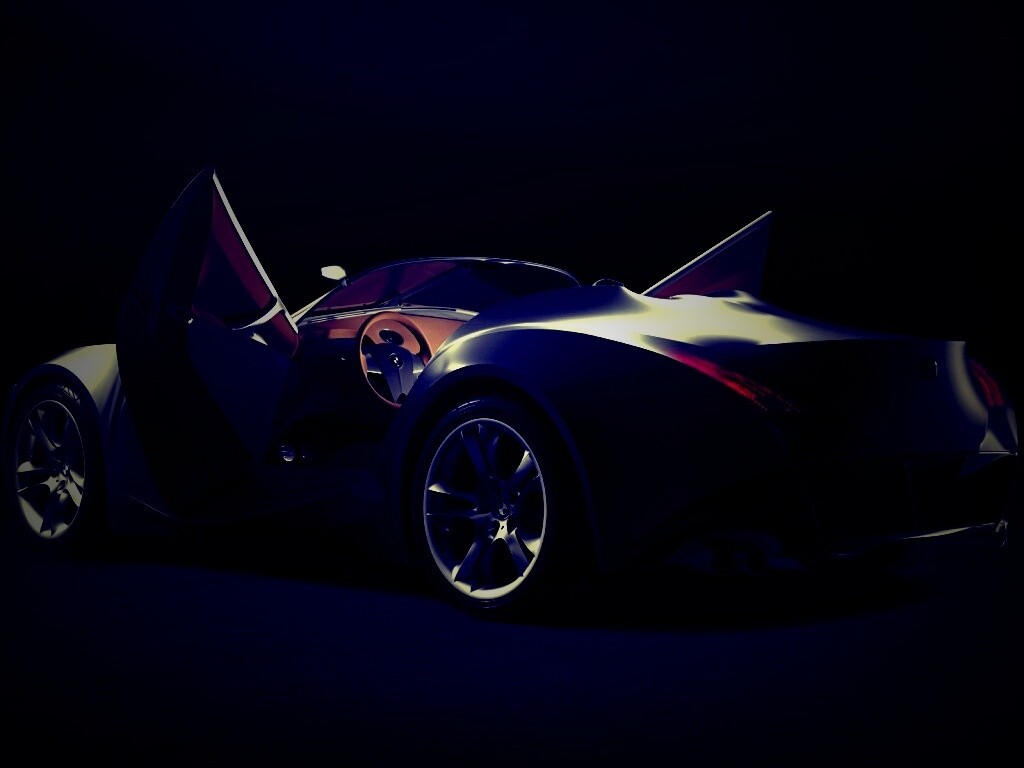 Автомобиль с распахнутыми дверцами обои