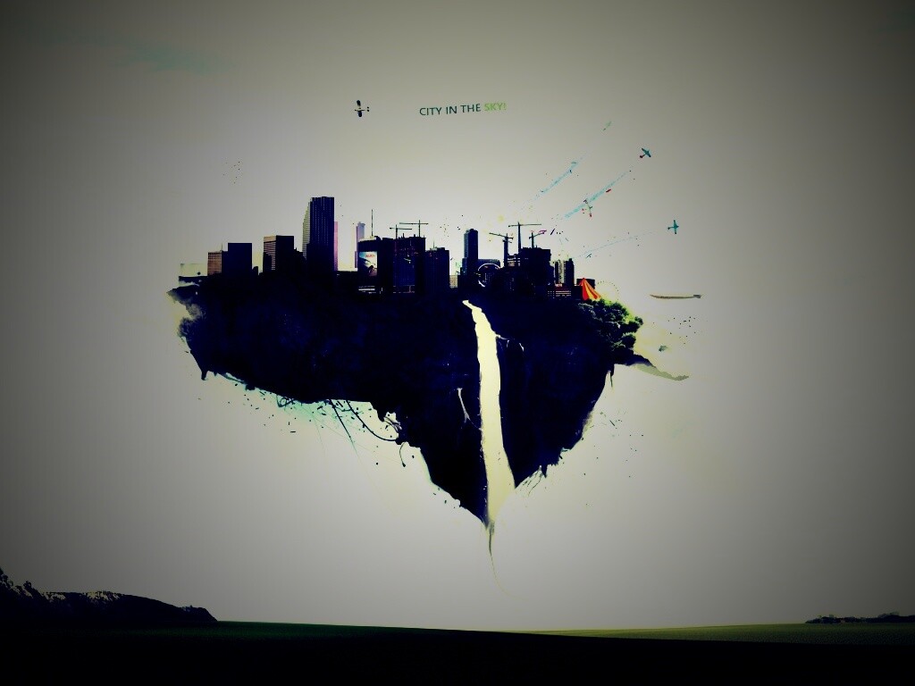 Небесный город обои