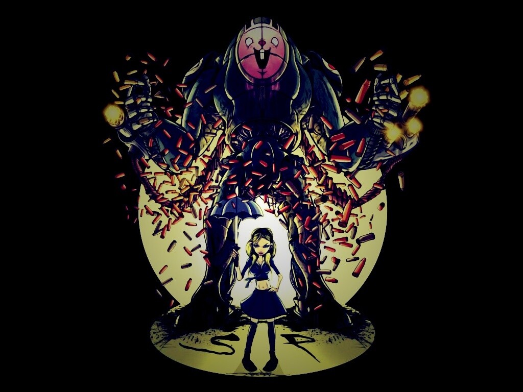 Куколка и боевой робот обои