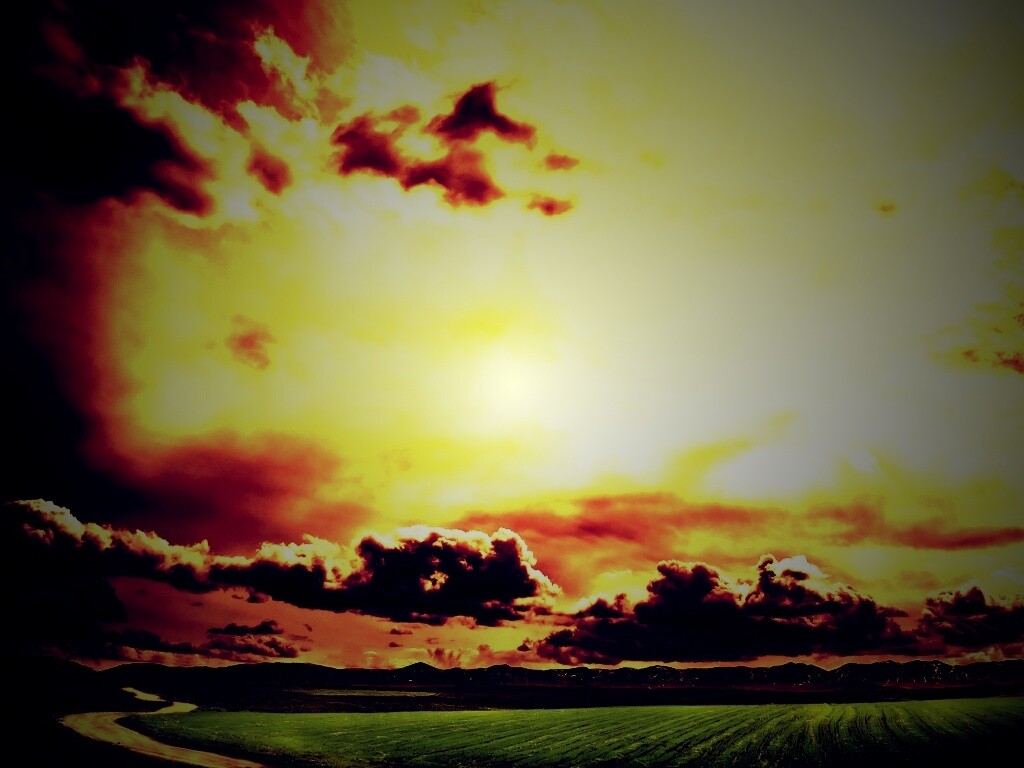 Золотое небо обои