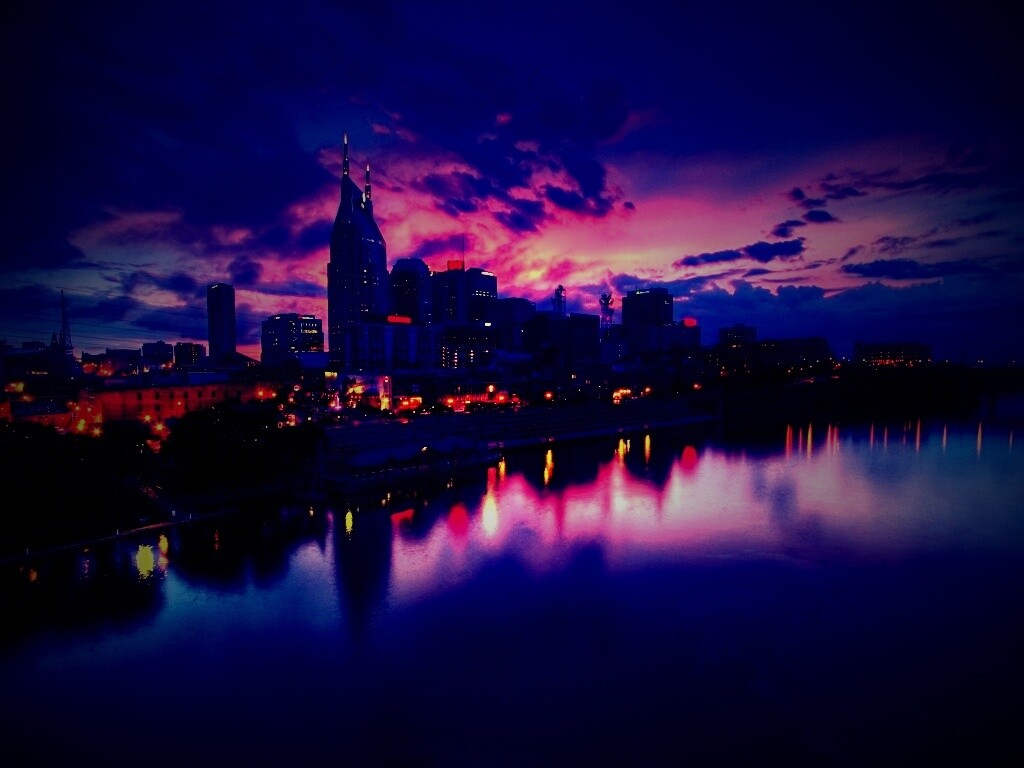 Ночной город обои