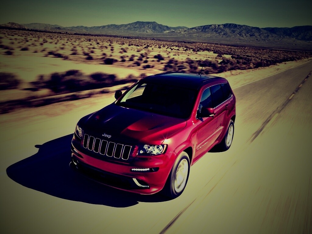 Красный Jeep обои