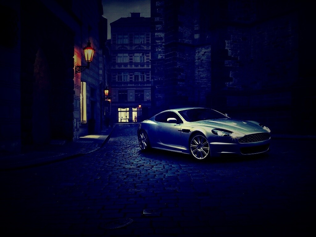 Серебристый Aston Martin обои
