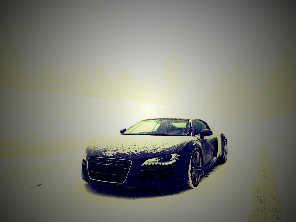 Audi R8 зимой обои