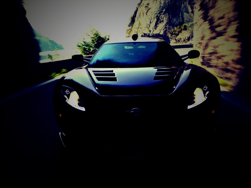 Машина въезжает в тоннель обои