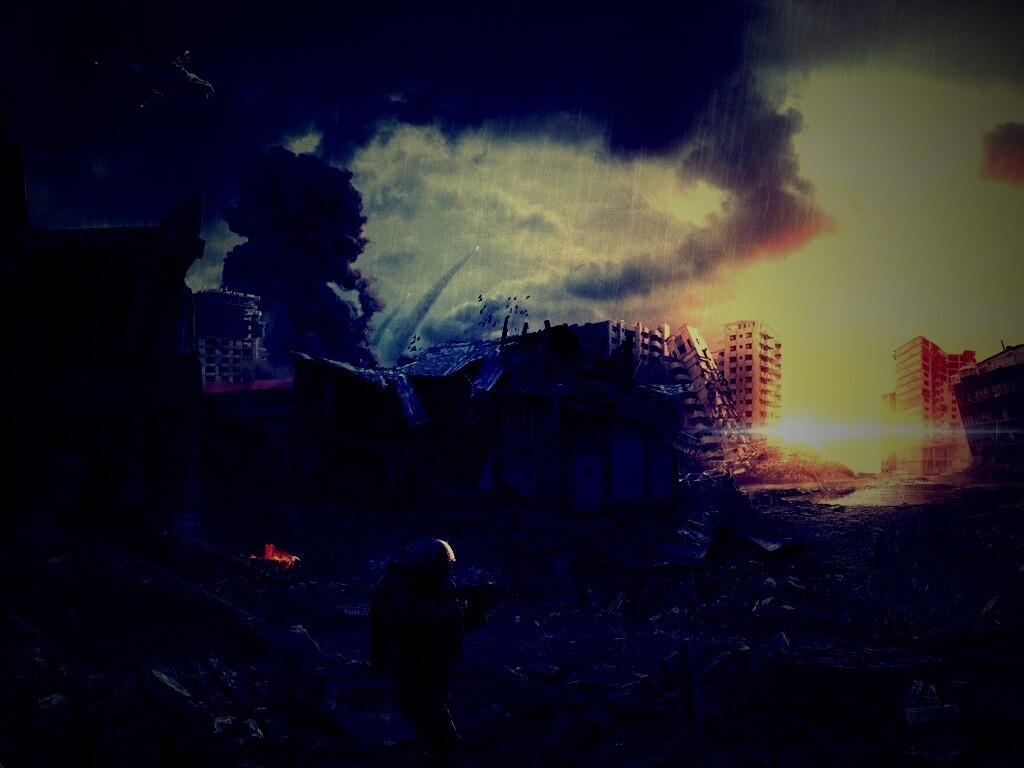 Город после войны обои