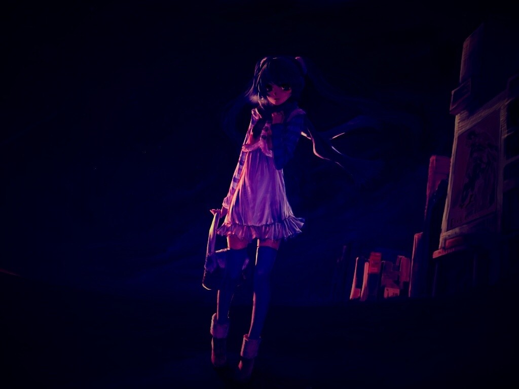 Девочка уходит из города обои