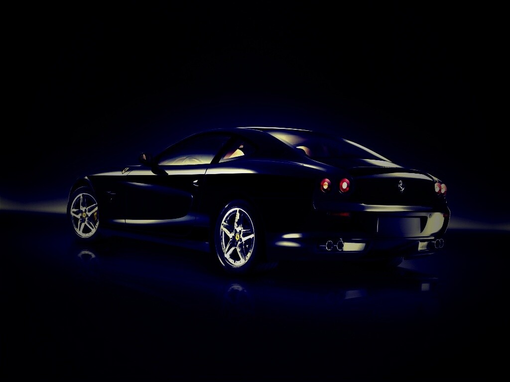 Черная Феррари обои