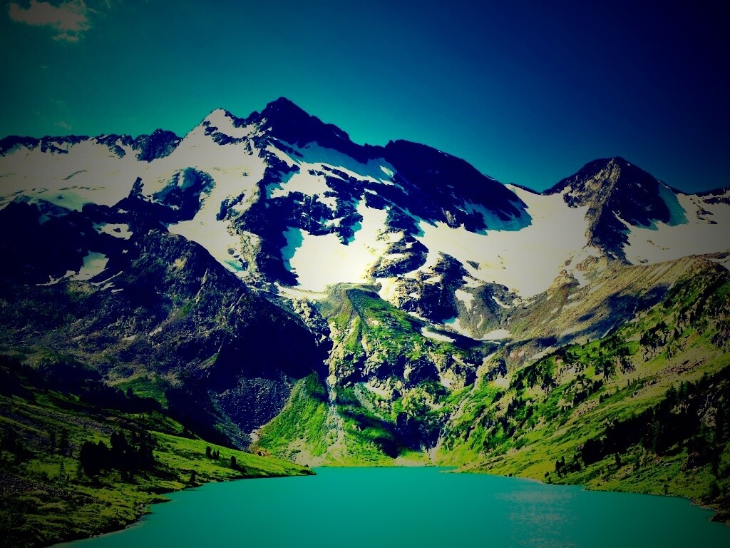 Горное озеро обои