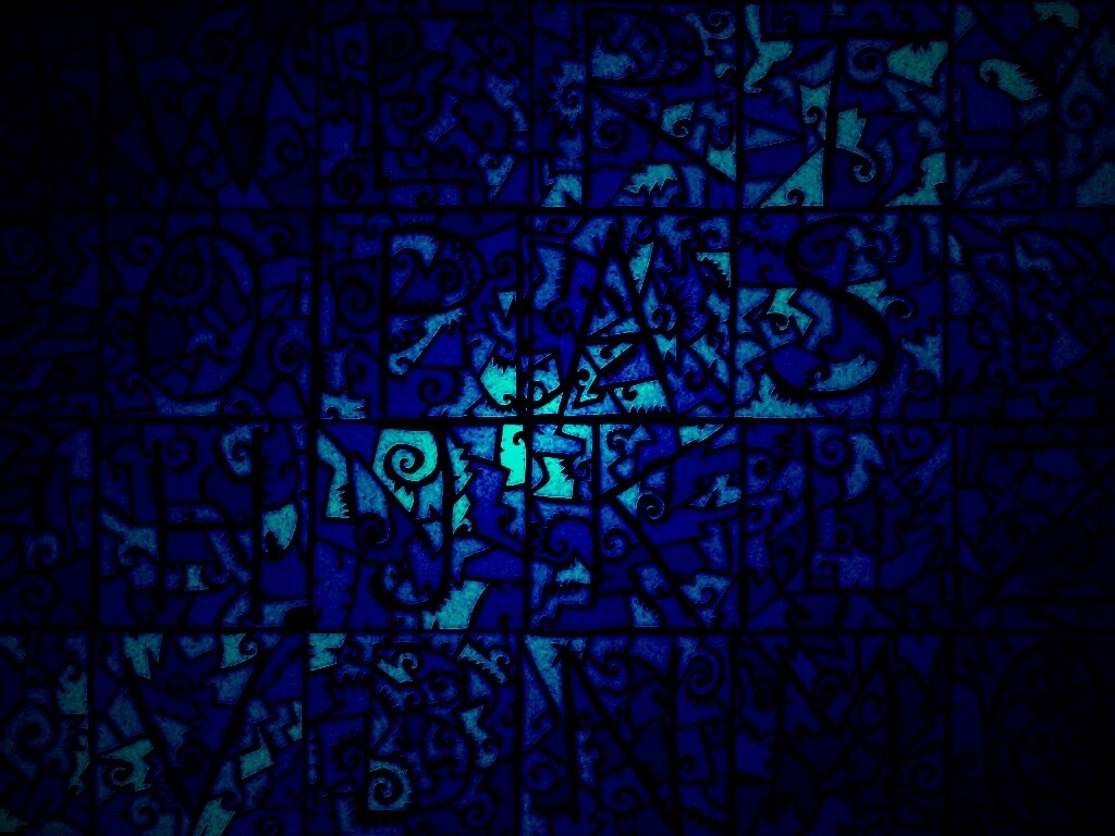 Витражные буквы обои