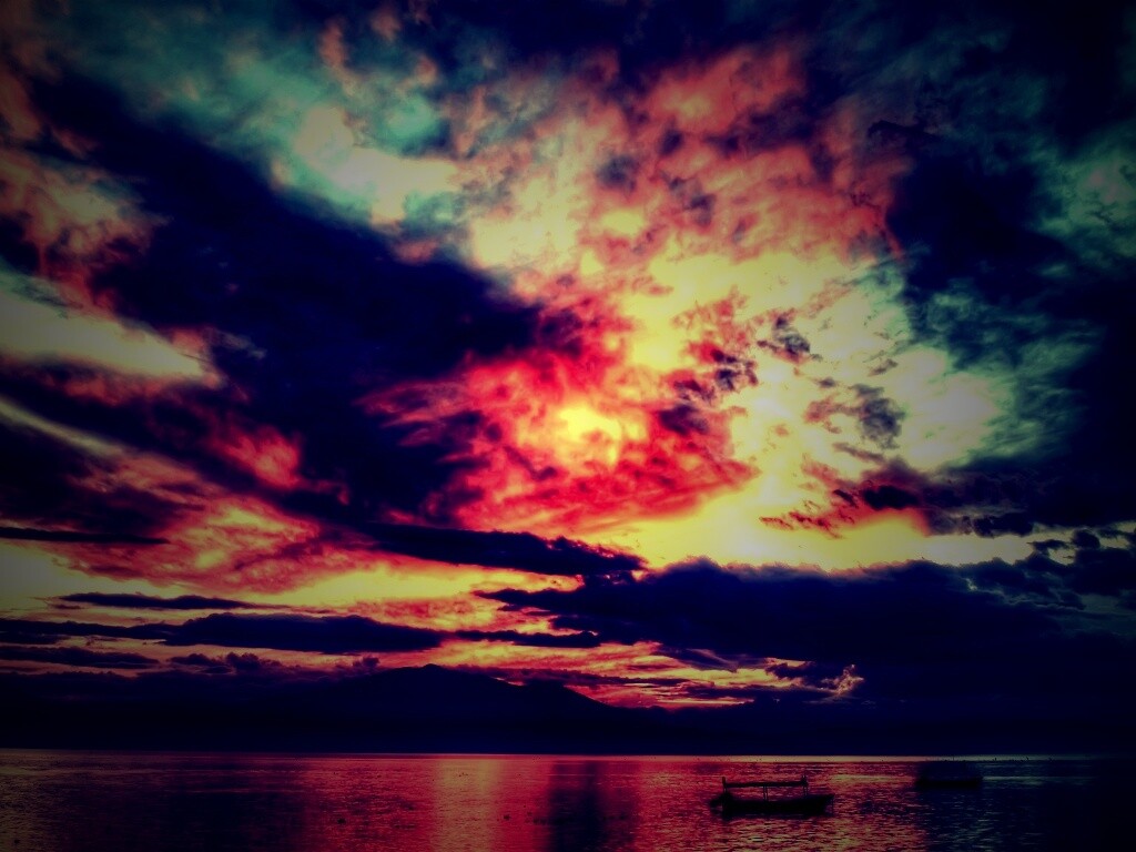 Мексика: лодки на озере обои