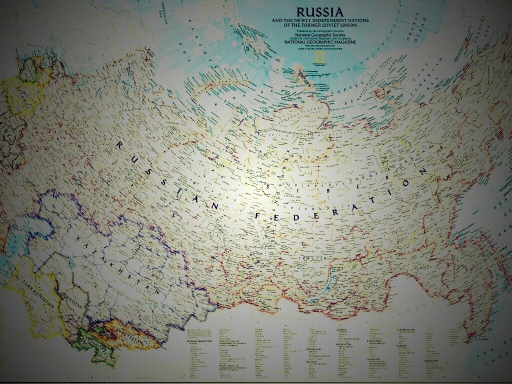 Карта России обои