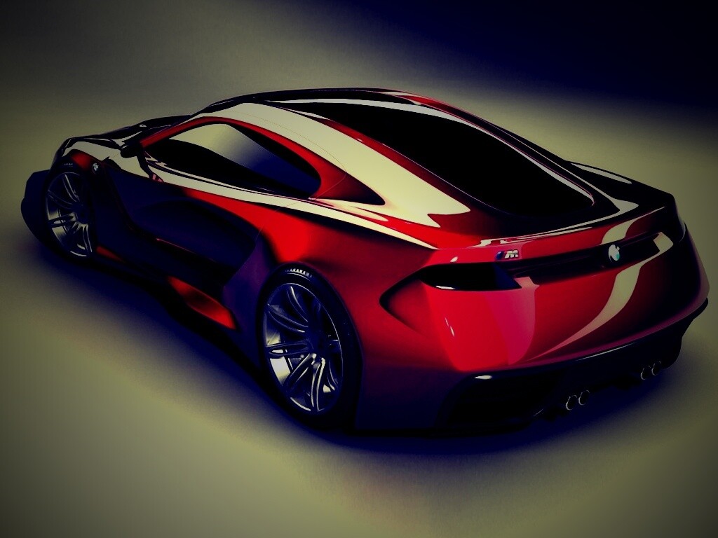 Красный концепт BMW обои