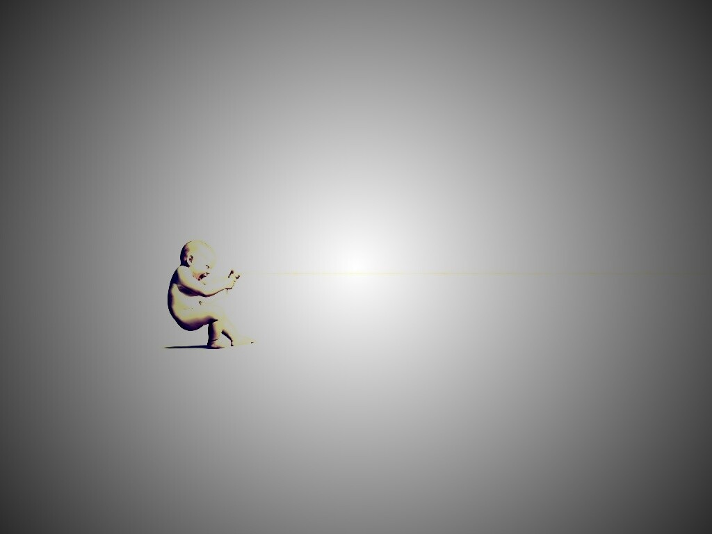 Младенец перетягивает пуповину обои