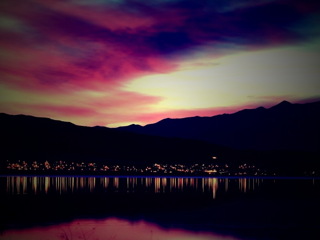 Закат на озере Юта обои