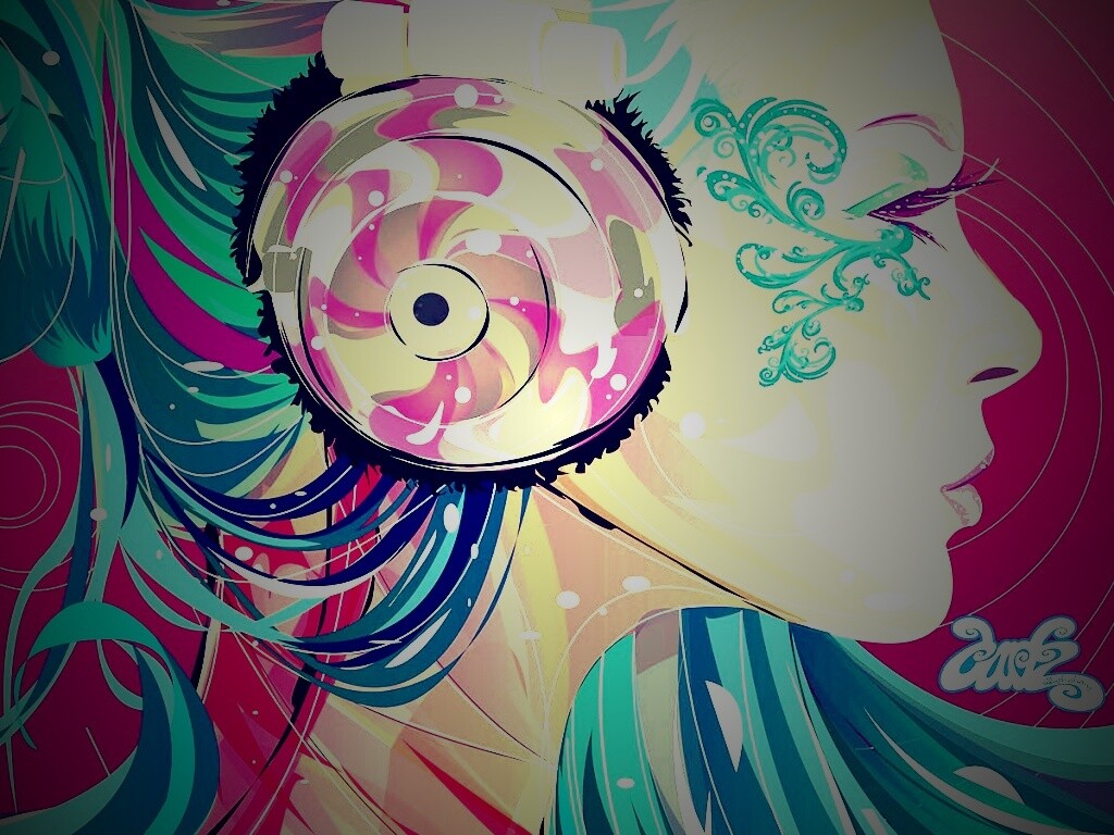 Стильная абстрактная девушка обои