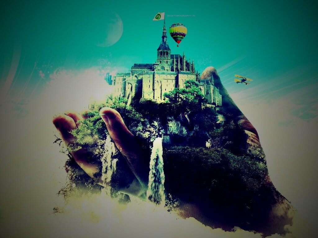 Замок в руке обои