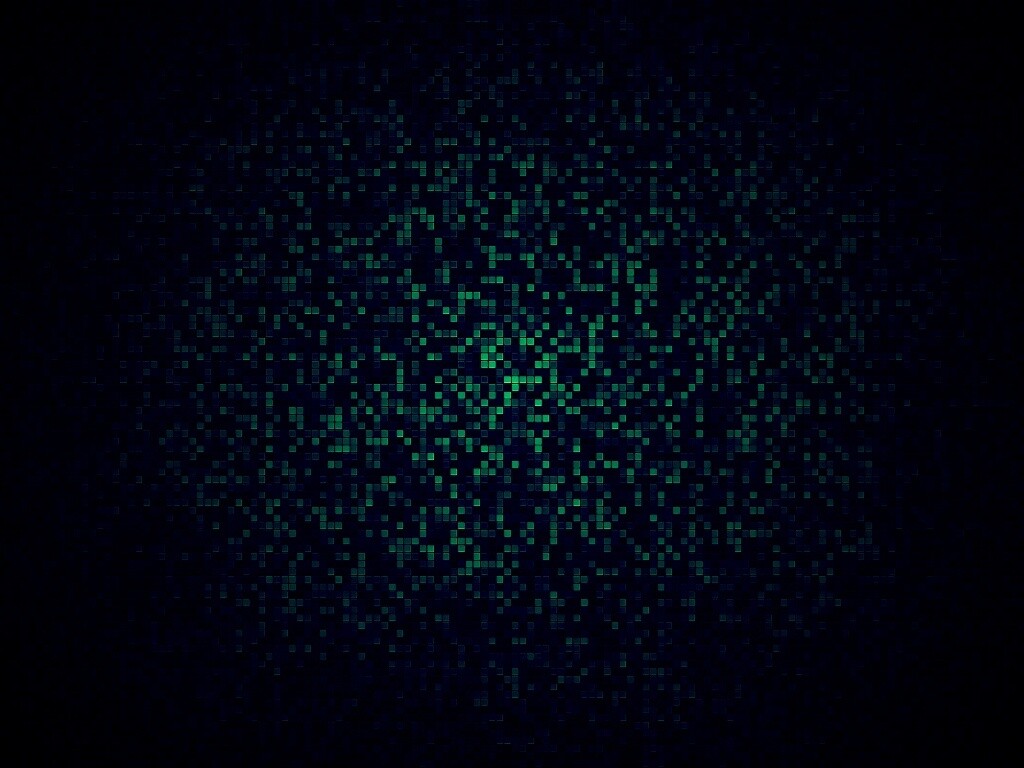 Зелёный пиксель арт обои