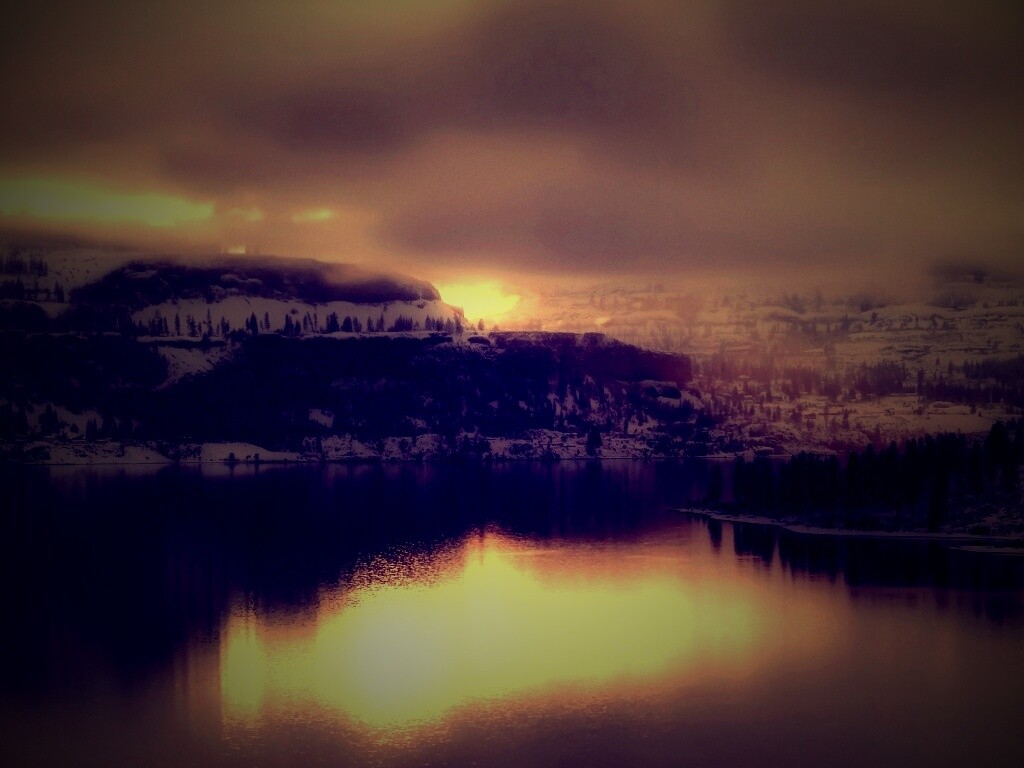 Озеро зимой обои