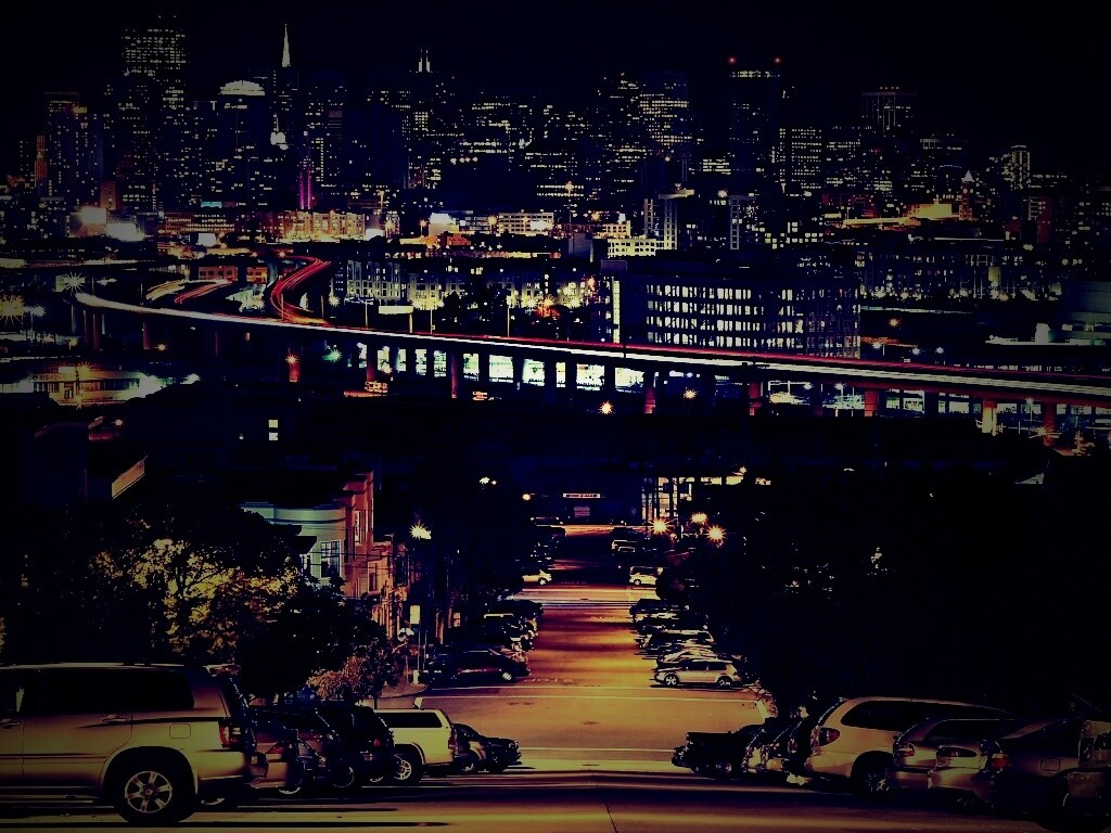 Вечерний город обои