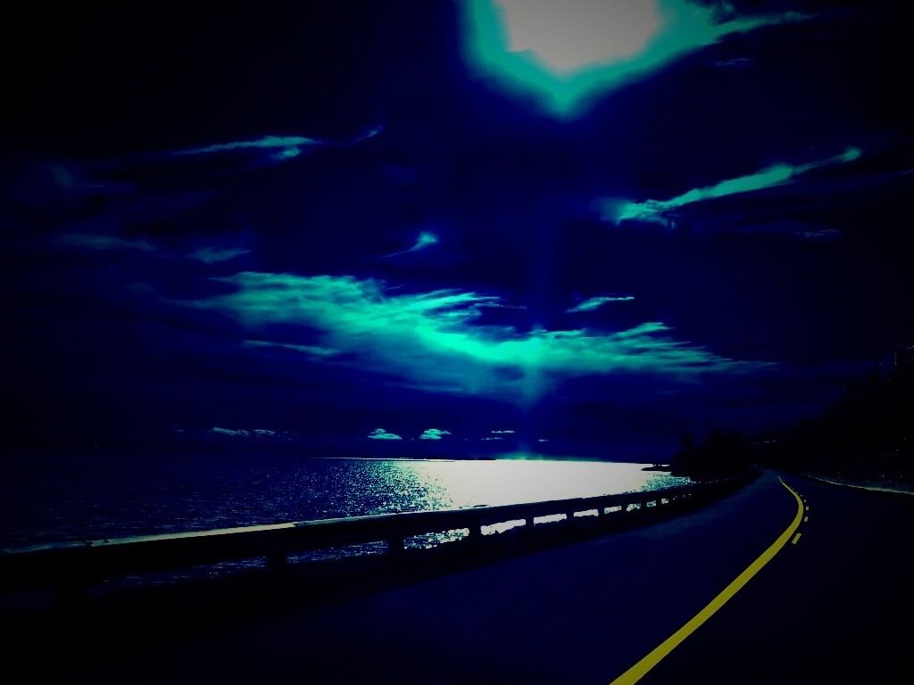 Ночная дорога обои