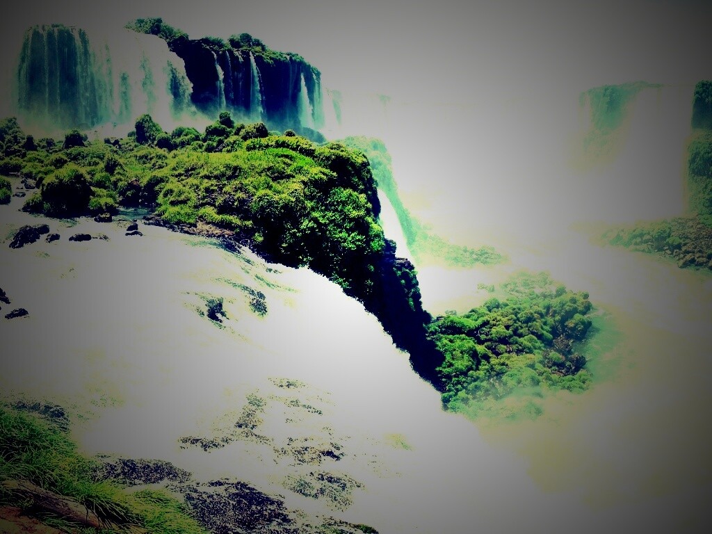 Край водопадов обои