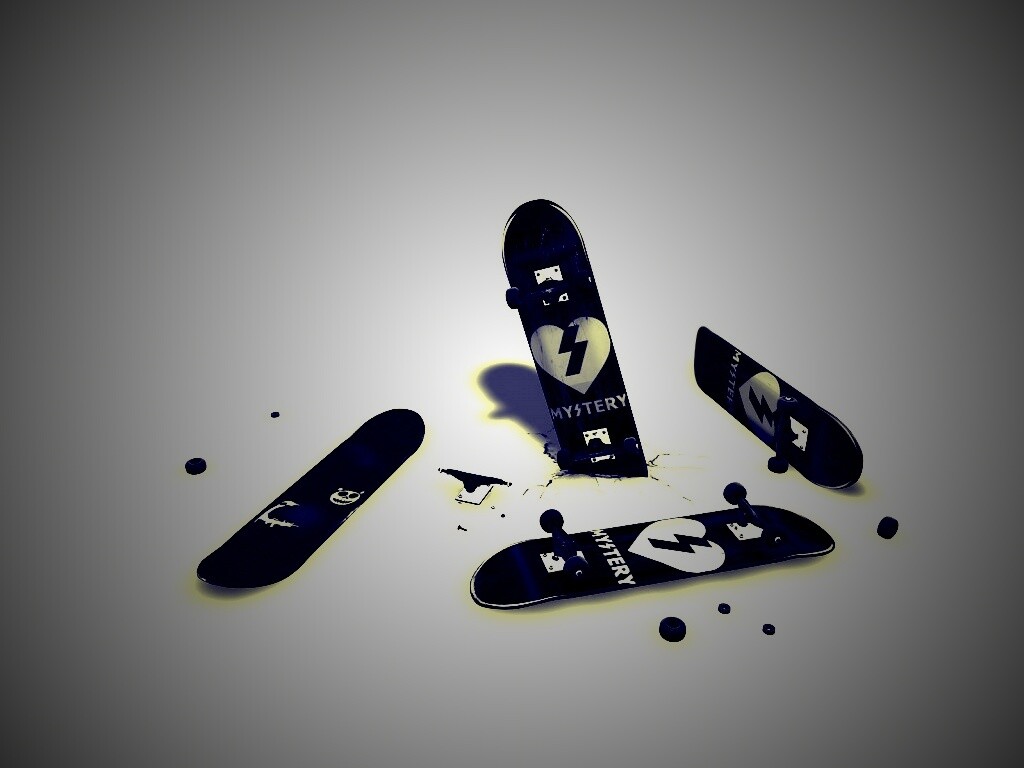 Сломанные скейты обои
