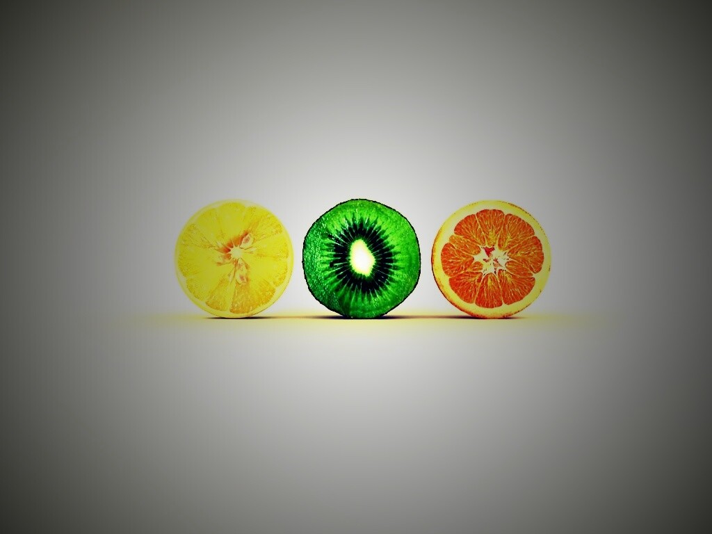 Фрукты в разрезе обои
