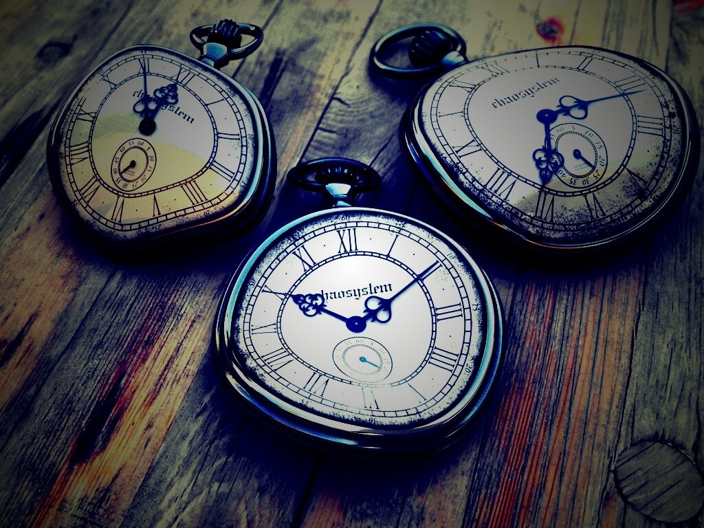 Изогнутые часы обои