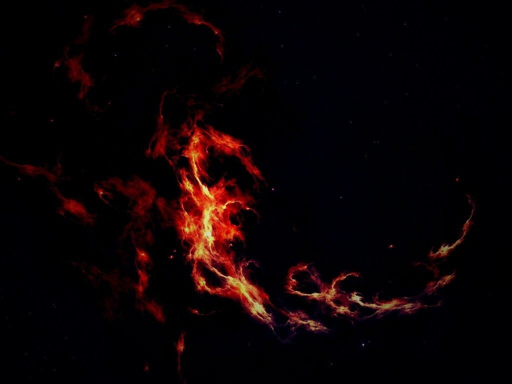 Яркая космическая туманность обои