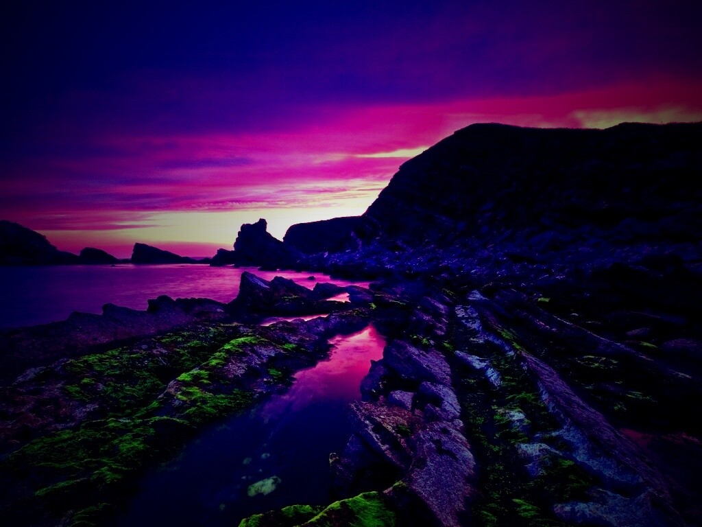 Скалистый берег обои