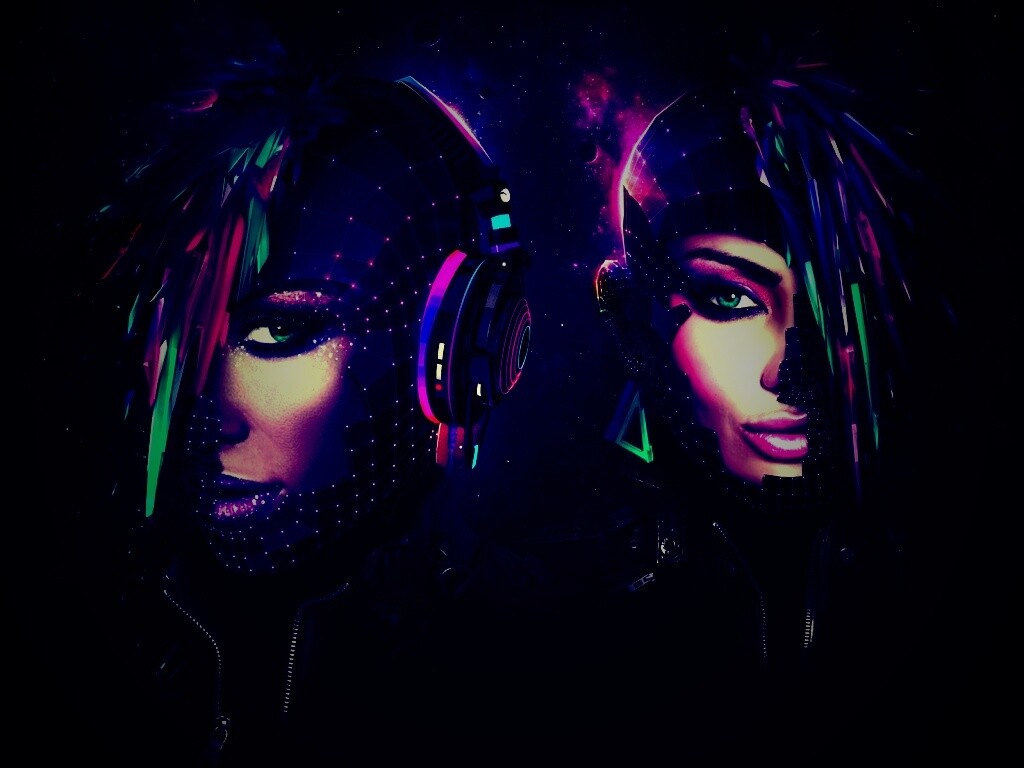 Кристаллические девушки из компьютерного мира обои