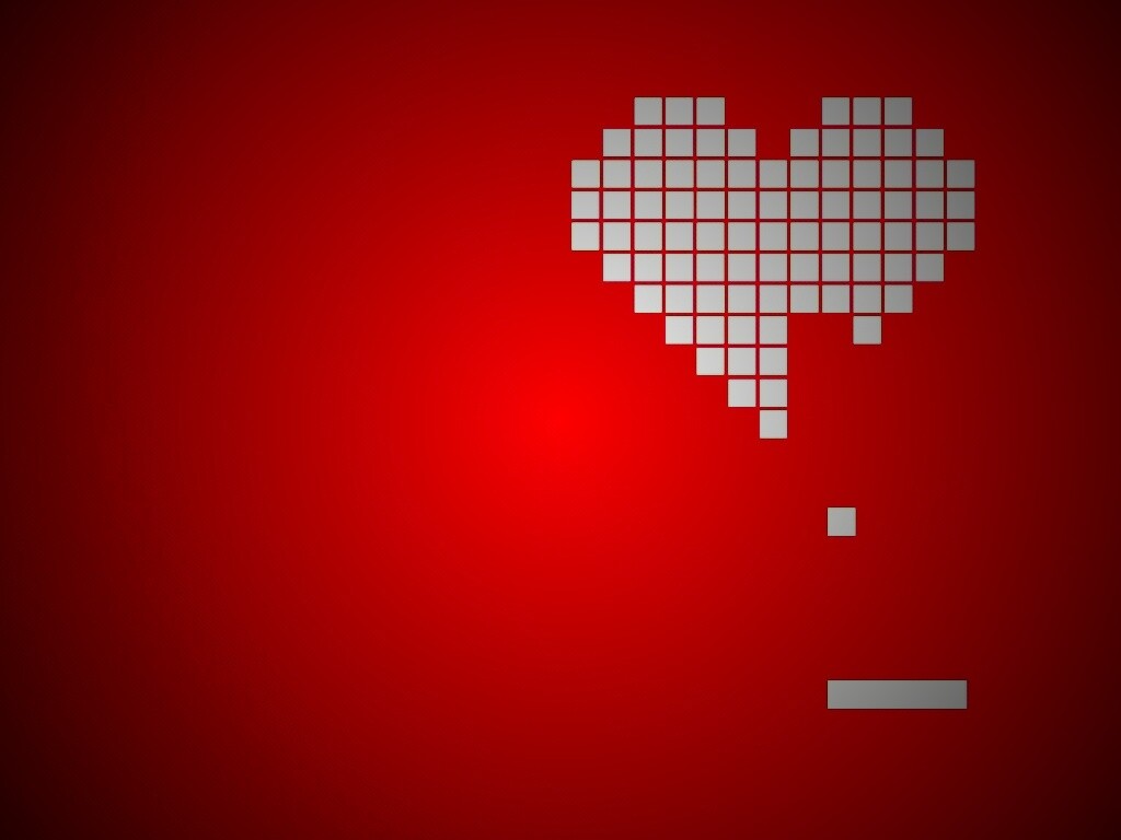 Уровень в виде сердца обои