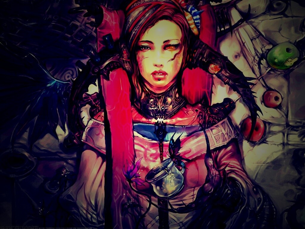 Странная девушка обои