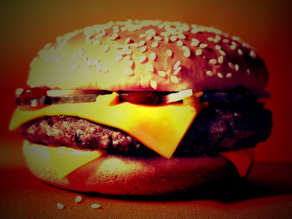 Сочный чизбургер обои