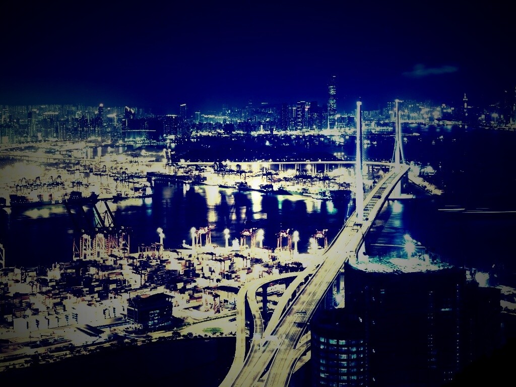 Ночная городская жизнь обои